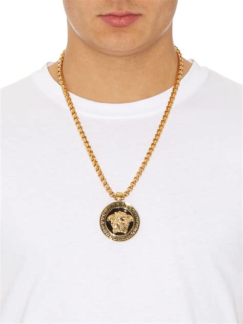 mens versace pendant|versace medusa pendant necklace.